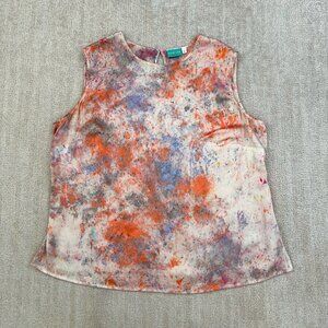 Chloe Cox Upcycled Handmade Sleeveless Blouse Top L